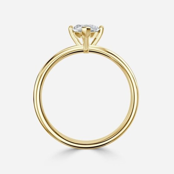 Deltic Marquise Solitaire Engagement Ring 14K / 18K Solid Gold
