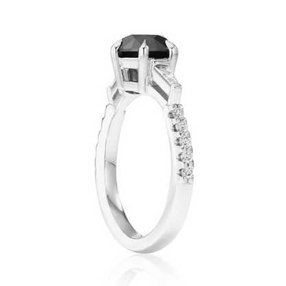 The Megan Black and White Diamond Ring - Blackdiamond