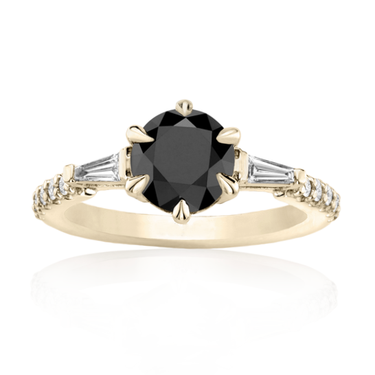 The Megan Black and White Diamond Ring - Blackdiamond