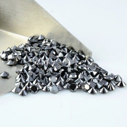 1 Carat Lot 1.25 mm Round Brilliant Cut Natural Black Diamonds In AAA Quality - Blackdiamond