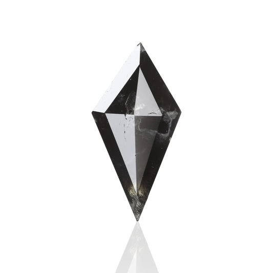 0.86 Carat 11.70 X 5.92 X 2.38 MM Kite Cut Fancy Black Gray Salt and Pepper Diamond For Engagement Ring