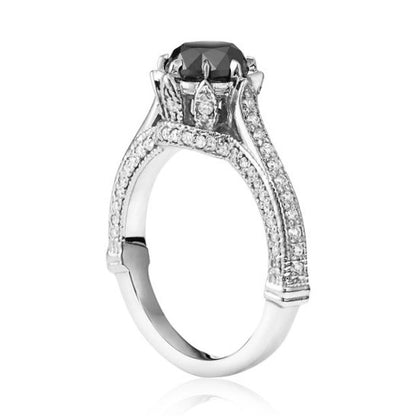 Real Black Diamond Ring 14K Gold - Blackdiamond