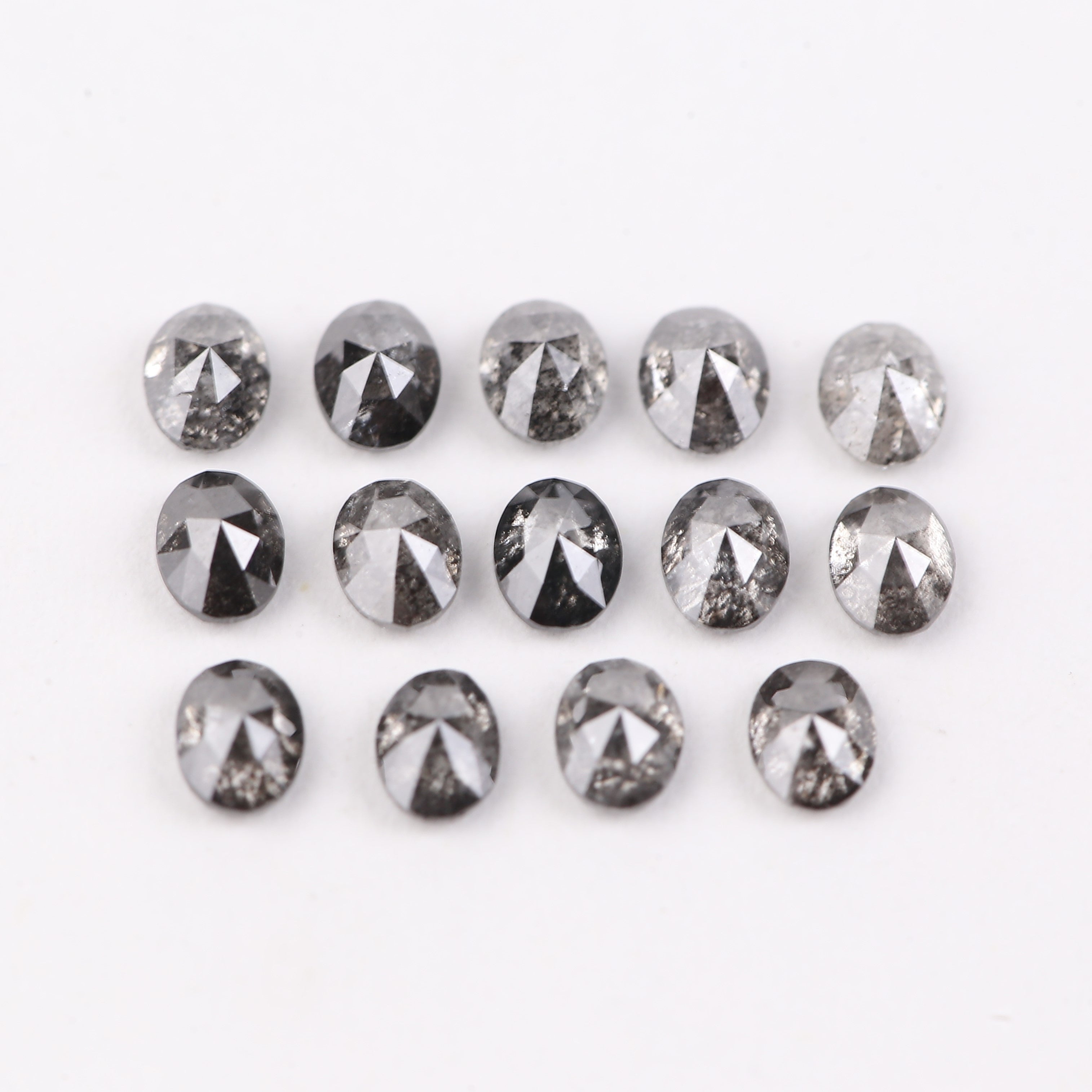 Natural oval diamonds with rustic inclusions for bespoke jewelry etsy