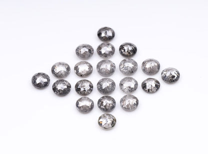 3 MM Rose Cut Salt & Pepper Diamonds Lot