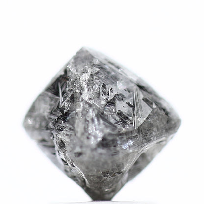 2.37 Tcw Octahedron Rough Black Diamond Gray Black Raw Mined Diamonds - Blackdiamond