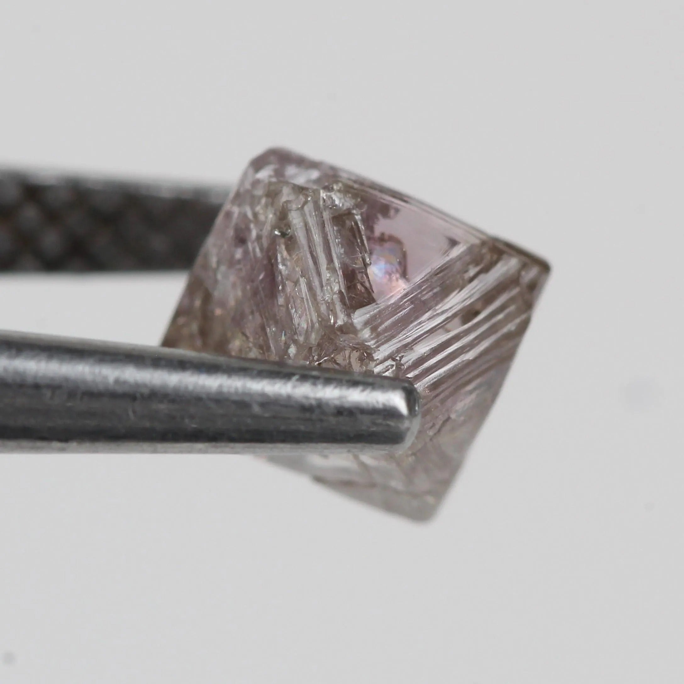 1.21 Carat Rough Fancy Purple Pink Uncut Raw Octahedron Diamond 5.25 MM