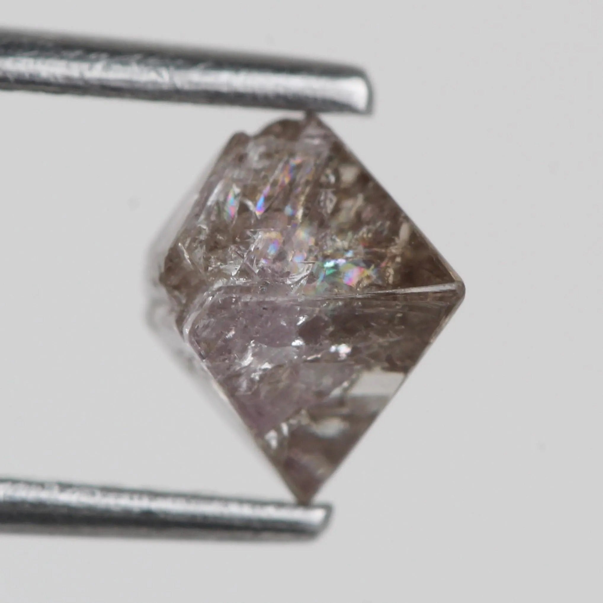 1.21 Carat Rough Fancy Purple Pink Uncut Raw Octahedron Diamond 5.25 MM