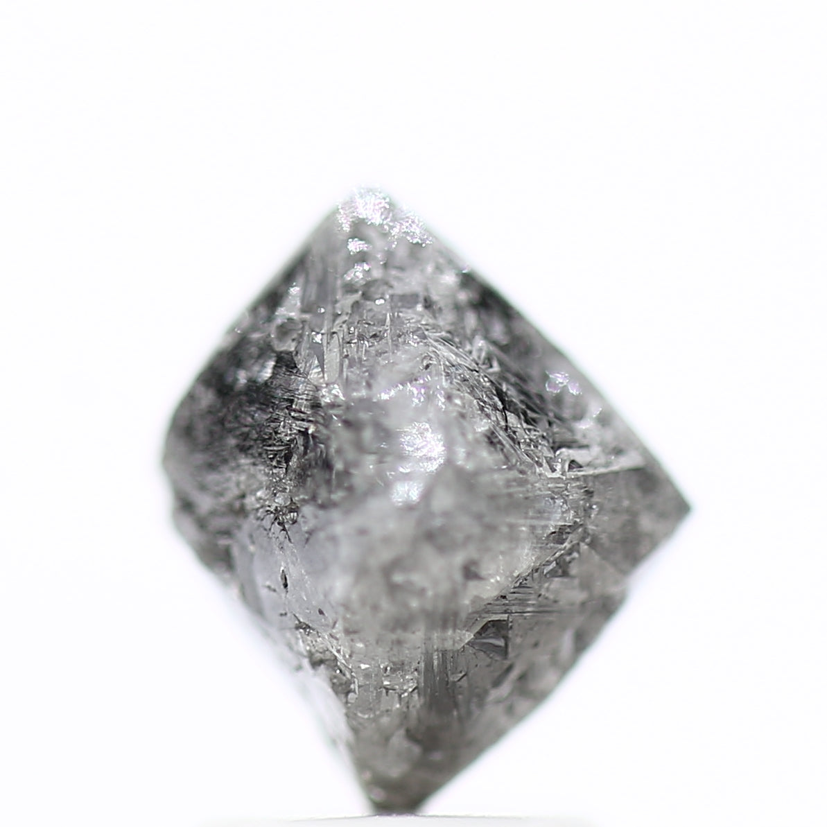 2.76 Carat Rough Diamonds Octahedron Uncut Raw Diamond 8.8 MM - Blackdiamond