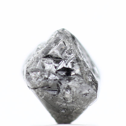 2.37 Tcw Octahedron Rough Black Diamond Gray Black Raw Mined Diamonds - Blackdiamond