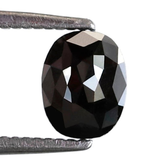 1.02 Carat Oval Cut AAA Quality Diamond 6 MM Loose Natural Black Diamond - Blackdiamond