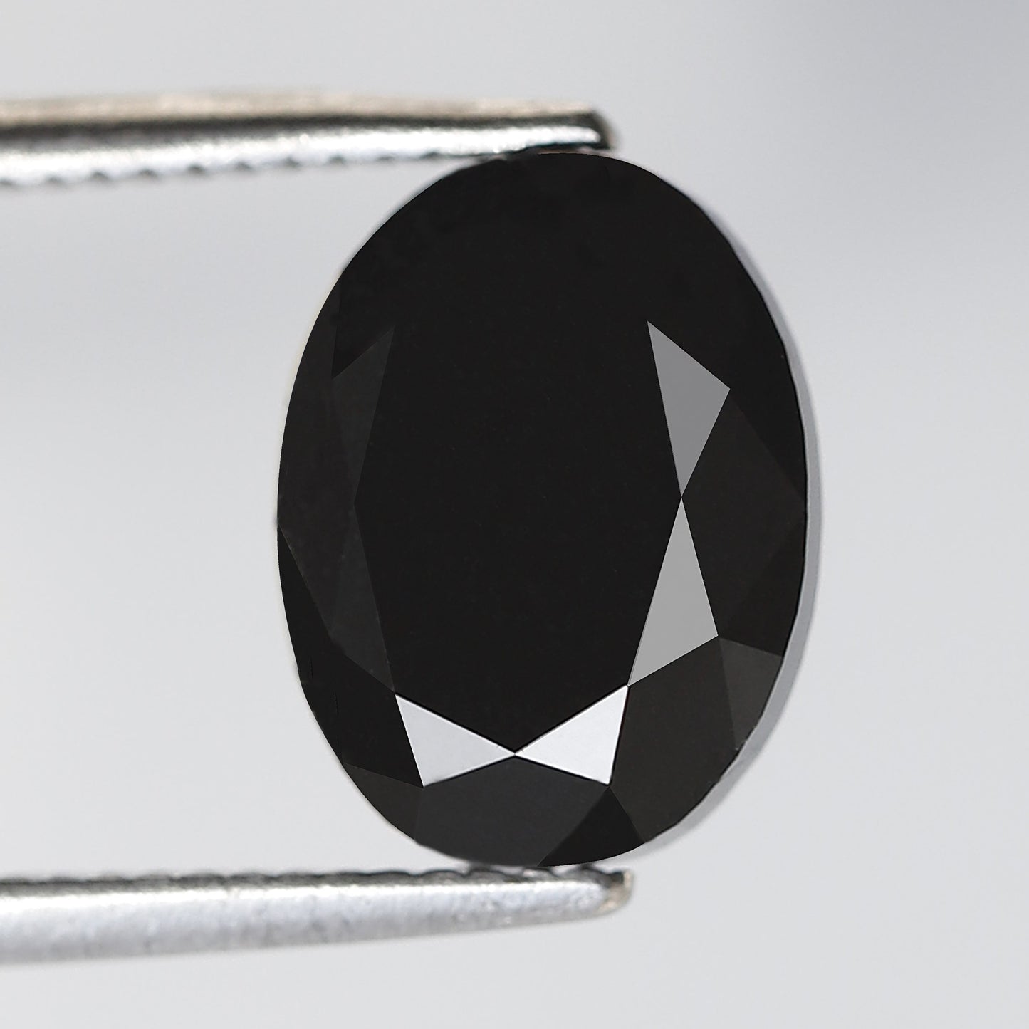 3 Carat Oval Cut Natural Loose Diamond 9 MM Black Diamond For Engagement Ring - Blackdiamond