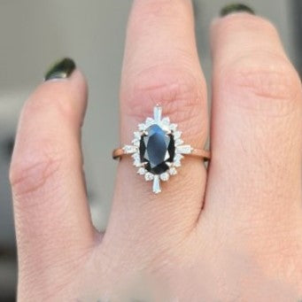 Eliza Black and White Diamond Ring - Blackdiamond