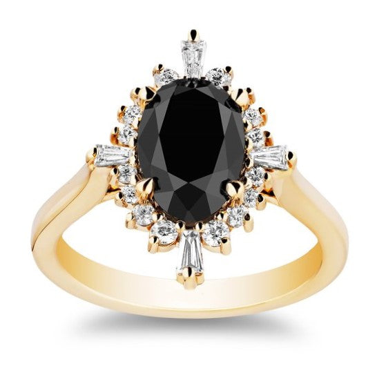 Eliza Black and White Diamond Ring - Blackdiamond