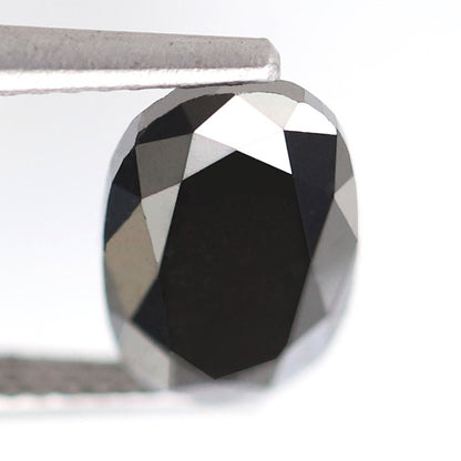 2.22 Carat Black Color Oval Shape Diamond Oval Cut Natural Loose Diamond For Oval Cut Engagement Ring Oval Cut Ring 10 mm Black Diamond - Blackdiamond