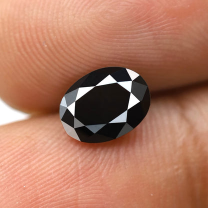 1.68 Carat Black Brilliant Cut Diamond Oval Cut Black Diamond Oval Brilliant cut Diamond Oval Cut Diamond Ring Brilliant Cut Engagement ring - Blackdiamond