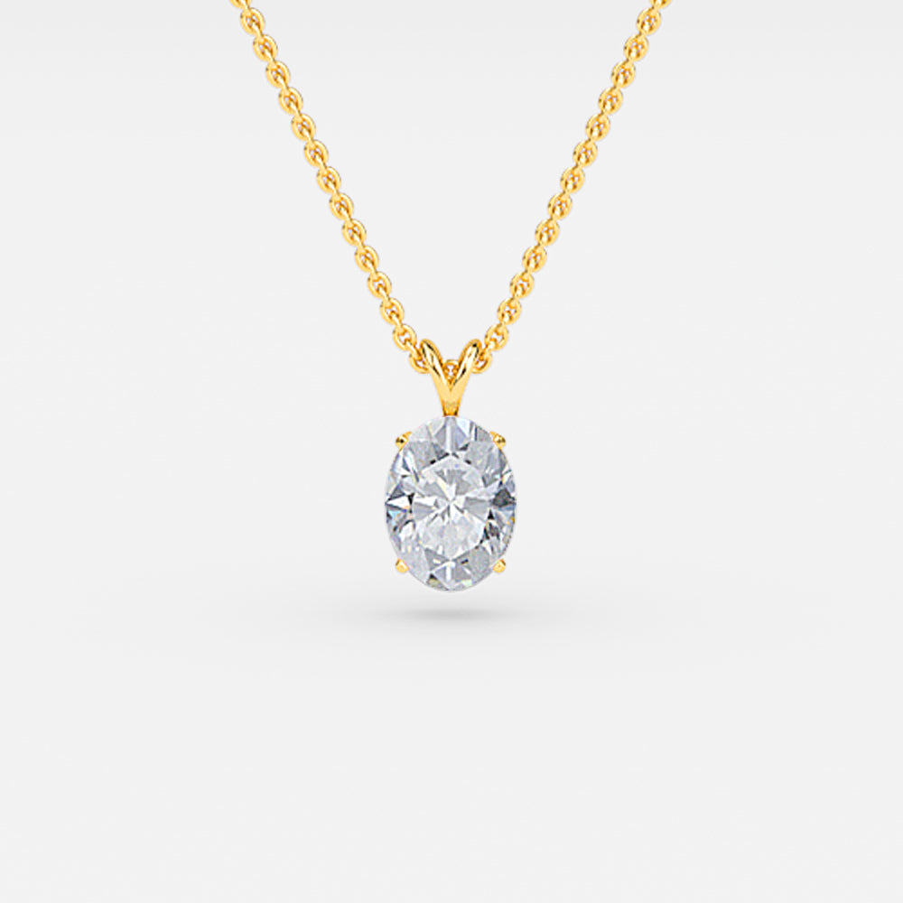 Yellow Gold Single Pendant Mount In 14k/18k Gold E/VS1