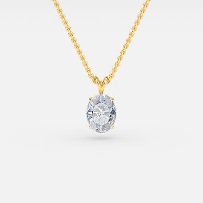 Yellow Gold Single Pendant Mount In 14k/18k Gold E/VS1