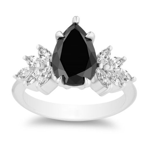Queen Black & White Diamond Ring - Blackdiamond