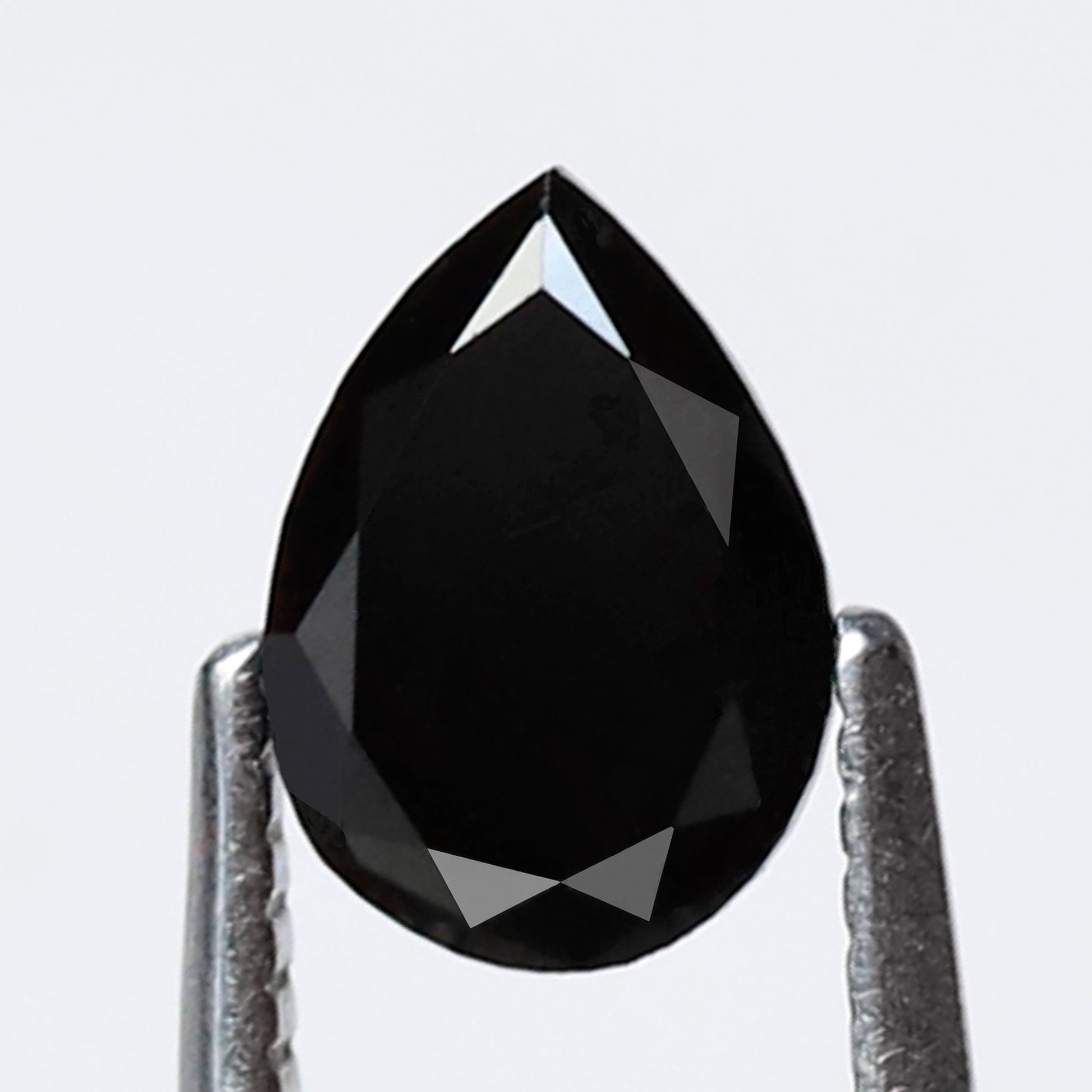 0.79 Carat Natural Diamond Pear Rose Cut AAA Quality Diamond 7 MM Loose Heated Black Diamond - Blackdiamond