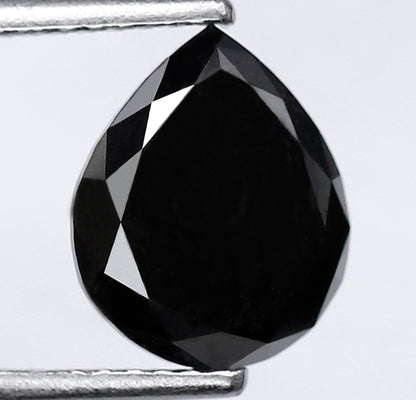 2.73 Carat 9 MM Loose Natural Diamond Pear Rose Cut Pear Shape Black Diamond Engagement Ring - Blackdiamond