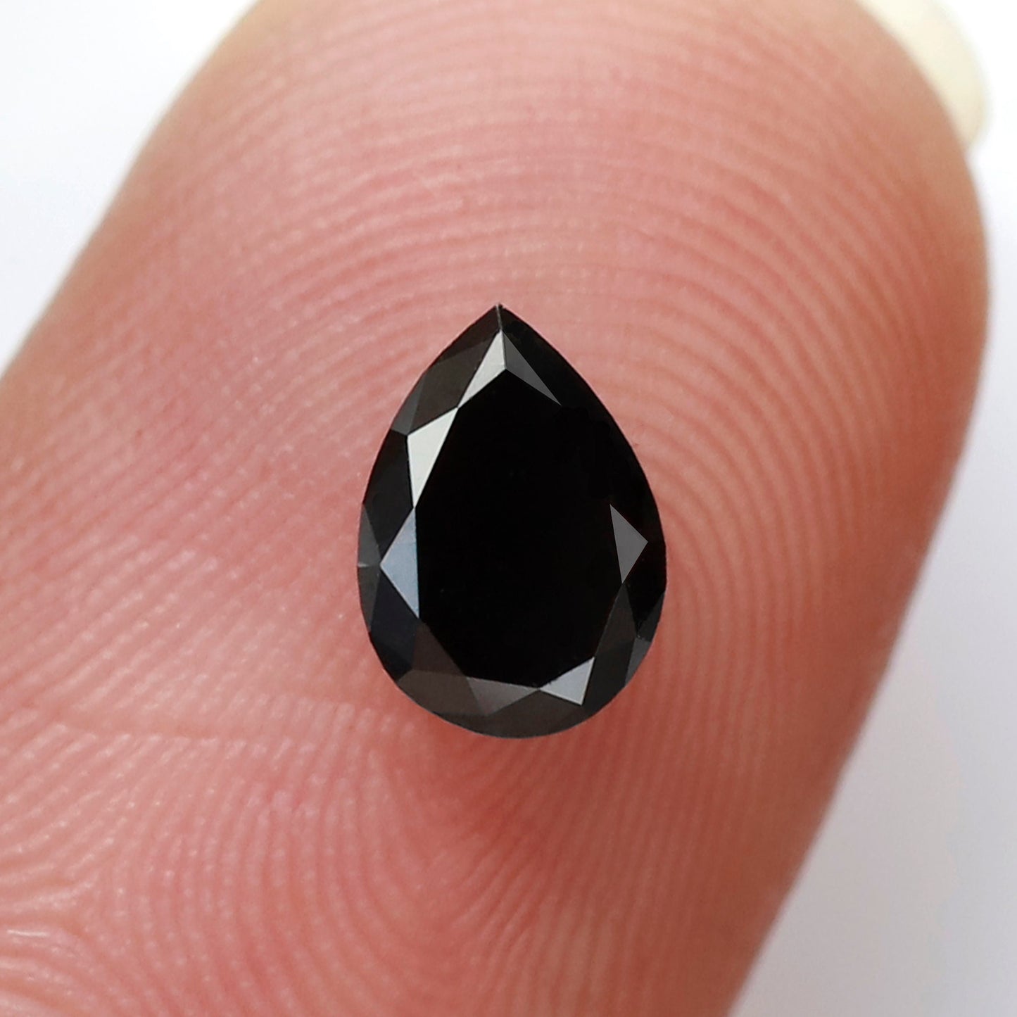 0.79 Carat Natural Diamond Pear Rose Cut AAA Quality Diamond 7 MM Loose Heated Black Diamond - Blackdiamond