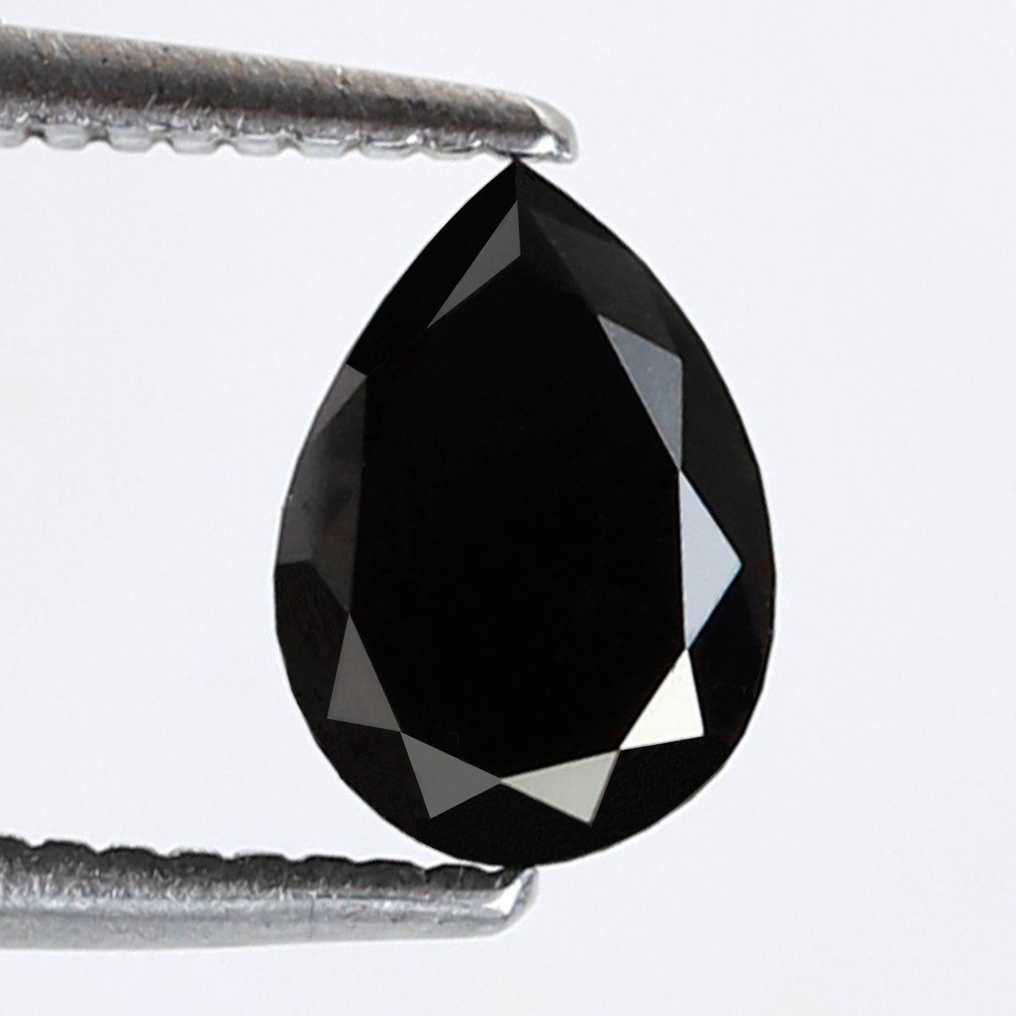 0.79 Carat Natural Diamond Pear Rose Cut AAA Quality Diamond 7 MM Loose Heated Black Diamond - Blackdiamond