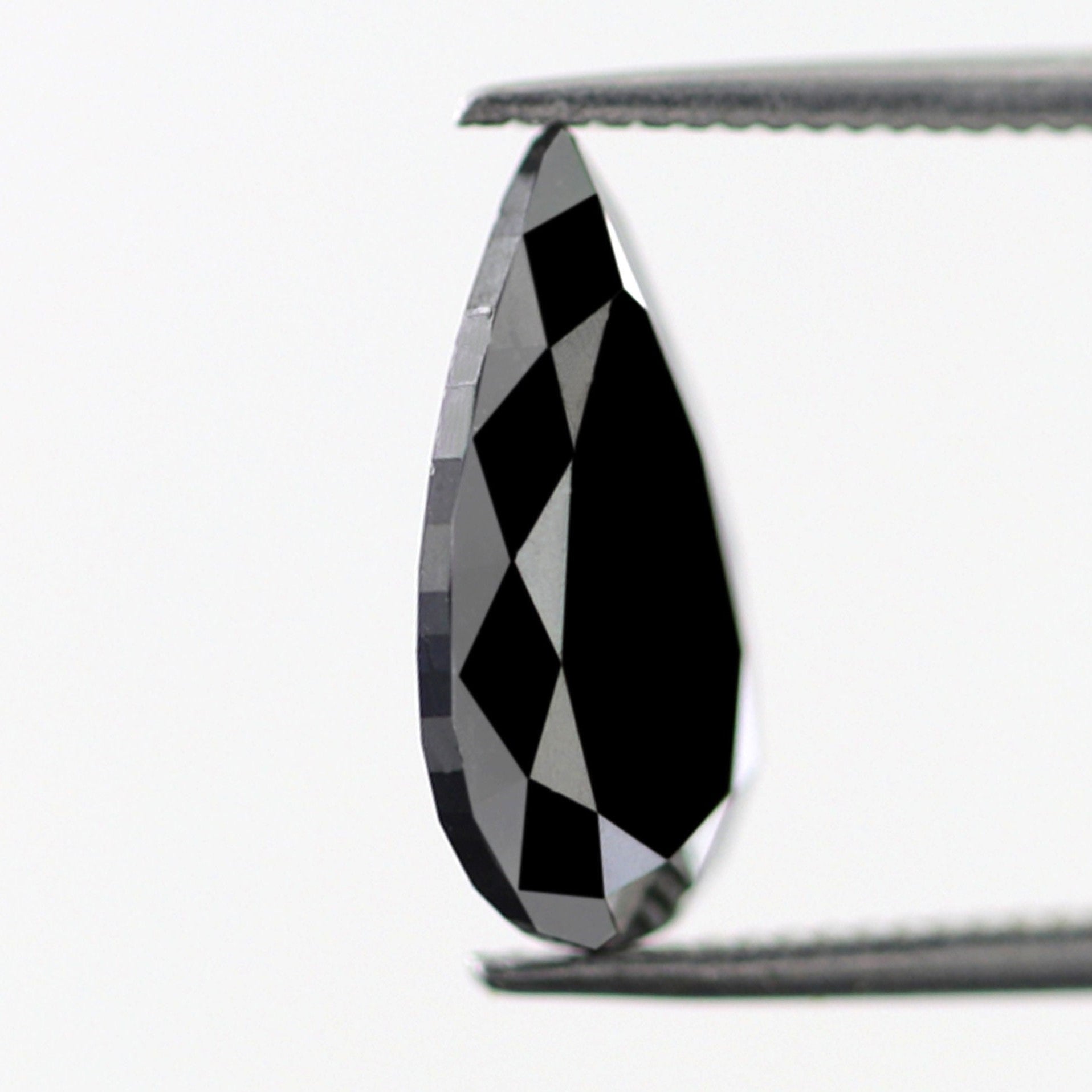 Elongated Pear Shape Diamond Heated Black Color 2.79 Carat Loose Natural Ethically Sourced AAA Quality Black Diamond Pendant - Blackdiamond