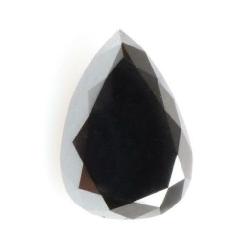 1 Carat Black Pear Diamond For Teardrop Engagement Ring - Blackdiamond