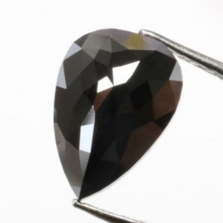 1 Carat Black Pear Diamond For Teardrop Engagement Ring - Blackdiamond