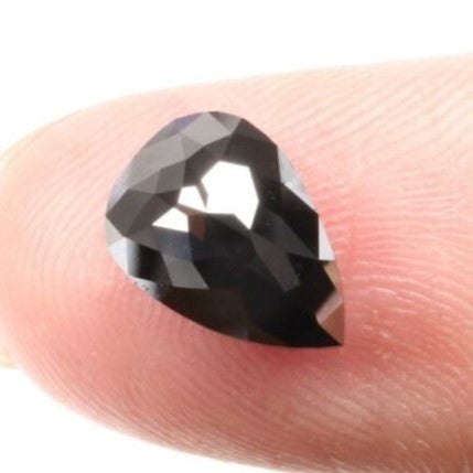 1 Carat Black Pear Diamond For Teardrop Engagement Ring - Blackdiamond