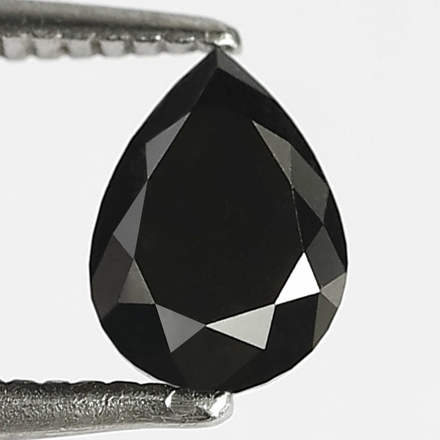 0.88 Carat Pear Cut Diamond Heated Black Diamond For Engagement Ring - Blackdiamond