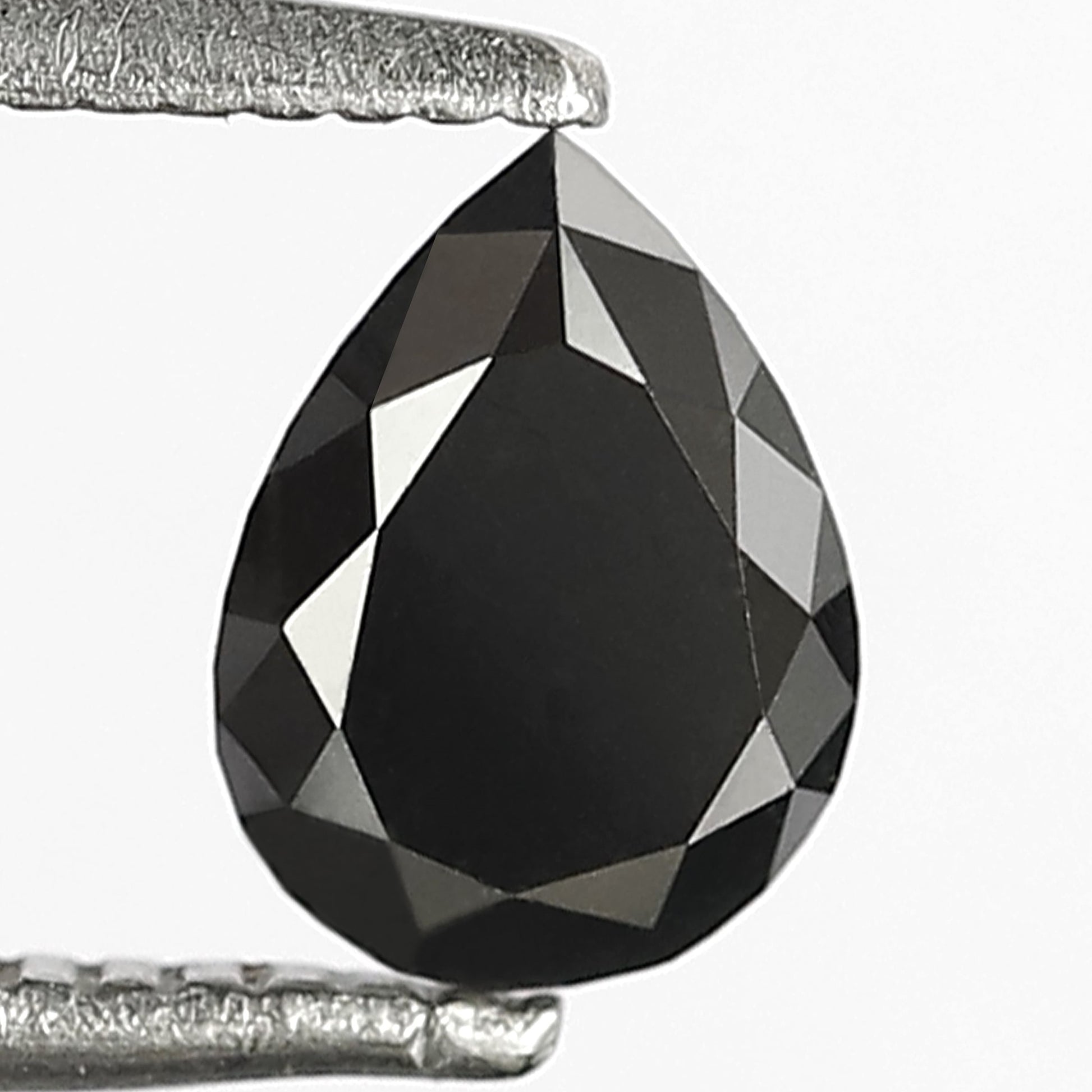 0.88 Carat Pear Cut Diamond Heated Black Diamond For Engagement Ring - Blackdiamond