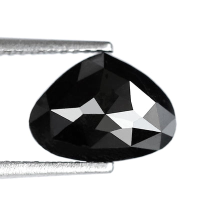 pear-rose-cut-diamond-black