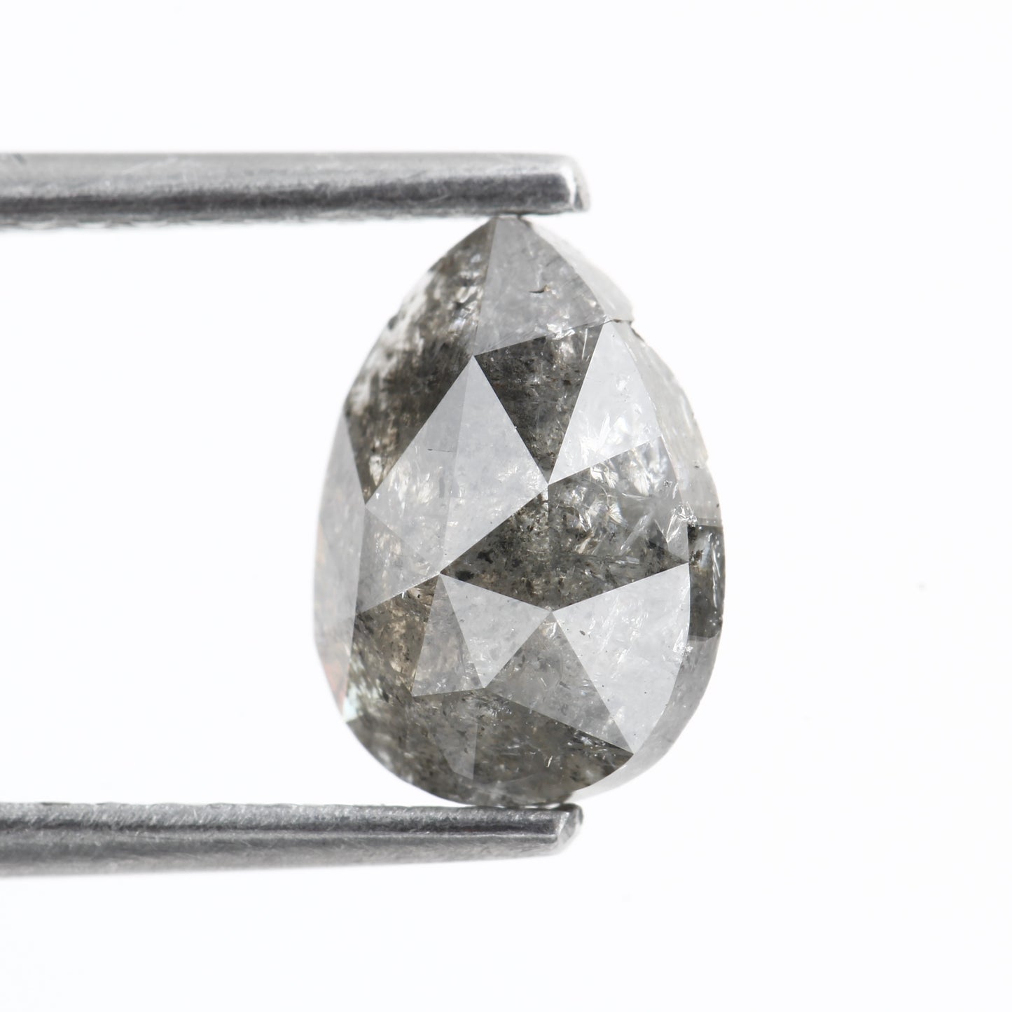 1.33 Carat Loose Salt and Pepper Pear Diamond 8.3 MM