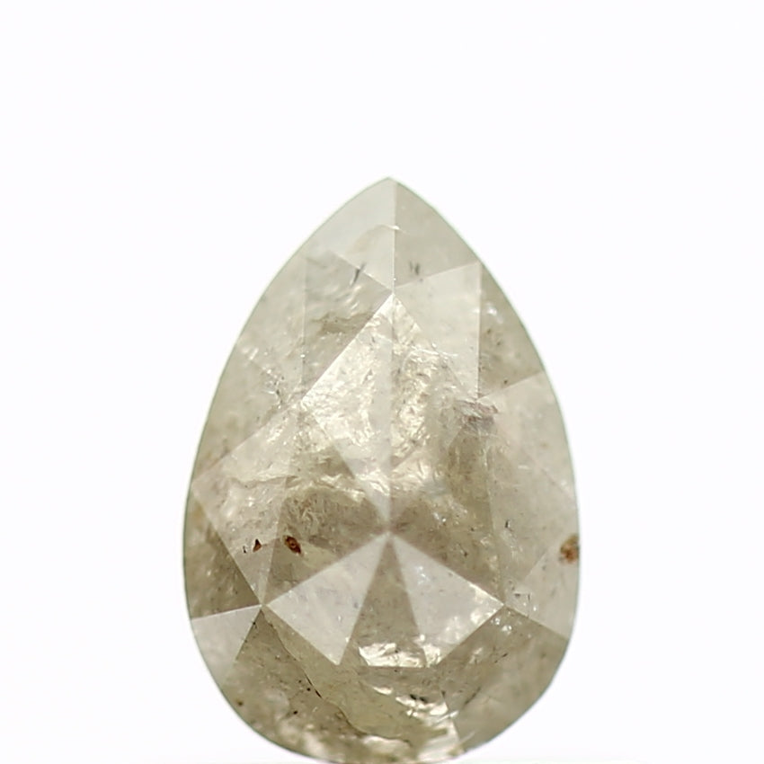 0.55 Carat Natural Pear Rose Cut Salt and Pepper Diamond SDM299