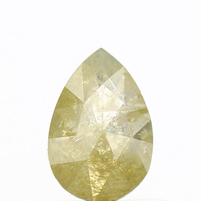 0.41 Carat Natural Pear Rose Cut Yellow Rustic Diamond SDM311