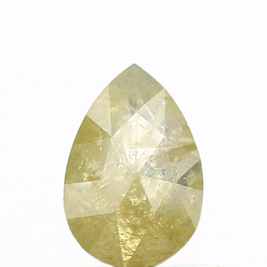 0.41 Carat Natural Pear Rose Cut Yellow Rustic Diamond SDM311