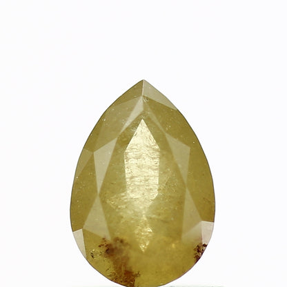 0.69 Carat Natural Pear Rustic Yellow Rose Cut Loose Diamond SDM379