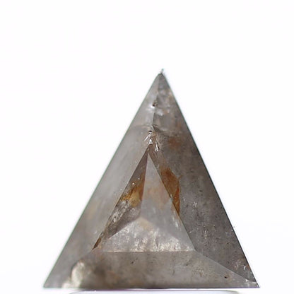 0.73 Carat 6.98 MM Natural Fancy Gray Triangle Salt and Pepper Diamond