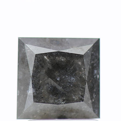 1.31 Carat Natural Fancy Gray Princess Salt and Pepper Diamond