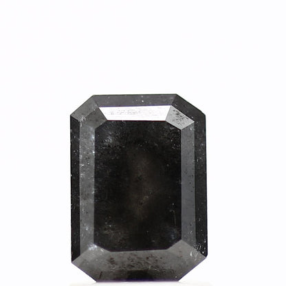 1.27 Carat 7.43 MM Natural Fancy Gray Emerald Salt and Pepper Diamond