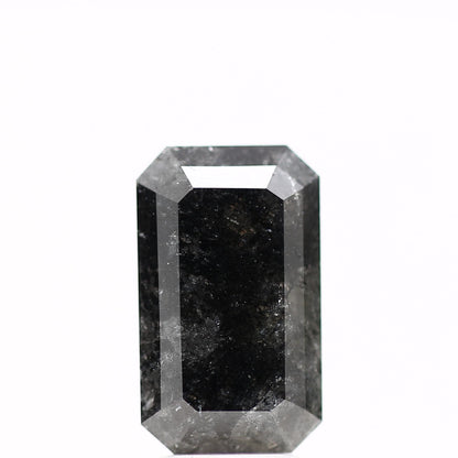 4.78 Carat 12.26 MM Natural Loose Black Emerald Salt and Pepper Diamond