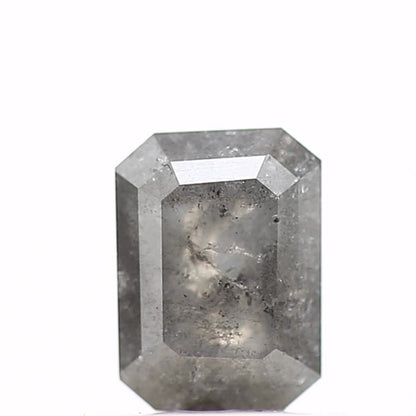 0.54 Carat 5.40 MM Natural Gray Emerald Salt and Pepper Diamond