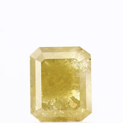 1.15 Carat 5.97 MM Fancy Yellow Emerald Cut Salt and Pepper Diamond