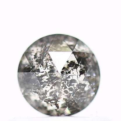 0.41 Carat 4.5 MM Natural Fancy Brown Rose Cut Salt and Pepper Diamond