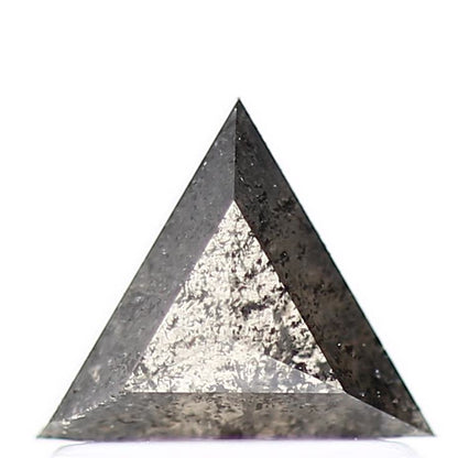 0.62 Carat 5 MM Natural Fancy Gray Triangle Salt and Pepper Diamond