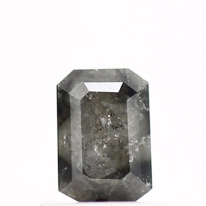 0.75 Carat 5.93 MM Natural Gray Emerald Salt and Pepper Diamond