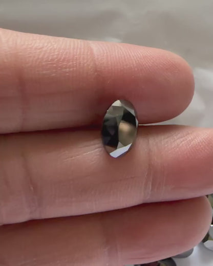 AAA Calibrated Oval Brilliant Cut Natural Fancy Black Diamond Price/Piece