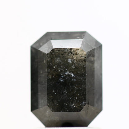 2.28 Carat 8.01 MM Natural Loose Gray Emerald Salt and Pepper Diamond