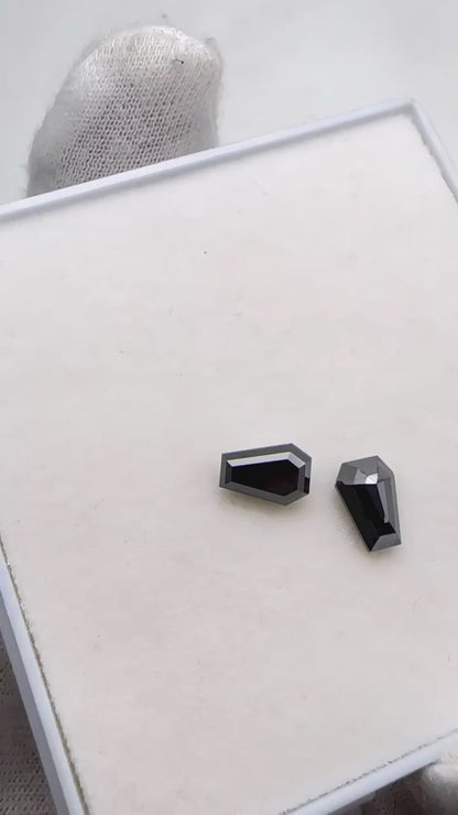 AAA Coffin Cut Natural Fancy Black Diamond For Engagement Ring Price/Piece